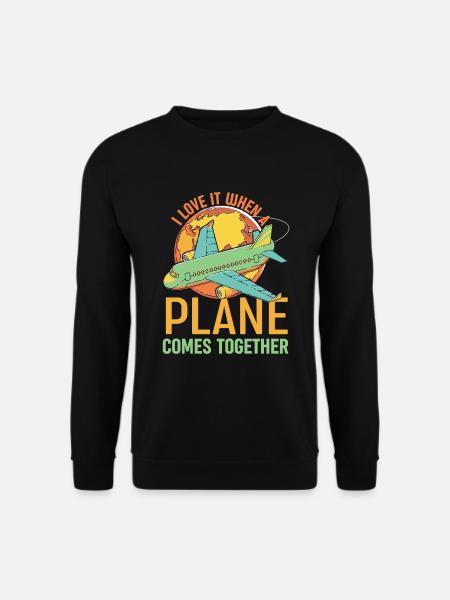 Pilot Flugzeug Aircraft - Unisex Sweatshirt - black