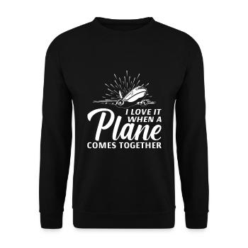 Airline Pilot - Unisex Pullover - Schwarz - Vorne - Alina (178cm) & Michal (187cm)