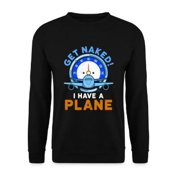 Airline Pilot Zitat Ich habe einen Flugzeugpiloten - Unisex Pullover - Schwarz - Vorne - Alina (178cm) & Michal (187cm)