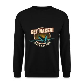 Airline Pilot Zitat Ich habe einen Flugzeugpiloten - Unisex Pullover - Schwarz - Vorne - Alina (178cm) & Michal (187cm)