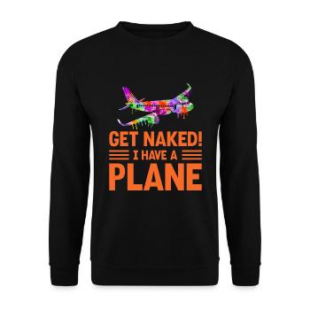 Airline Pilot Zitat Ich habe einen Flugzeugpiloten - Unisex Pullover - Schwarz - Vorne - Alina (178cm) & Michal (187cm)