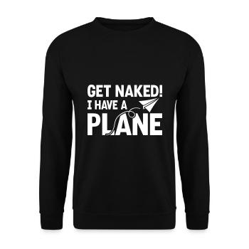 Airline Pilot Zitat Ich habe einen Flugzeugpiloten - Unisex Pullover - Schwarz - Vorne - Alina (178cm) & Michal (187cm)