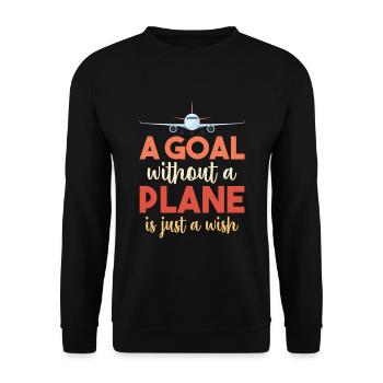 Airline Pilot Zitat Ich habe einen Flugzeugpiloten - Unisex Pullover - Schwarz - Vorne - Alina (178cm) & Michal (187cm)