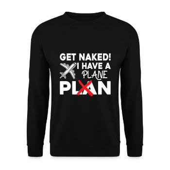Airline Pilot Zitat Ich habe einen Flugzeugpiloten - Unisex Pullover - Schwarz - Vorne - Alina (178cm) & Michal (187cm)