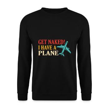 Airline Pilot Zitat Ich habe einen Flugzeugpiloten - Unisex Pullover - Schwarz - Vorne - Alina (178cm) & Michal (187cm)