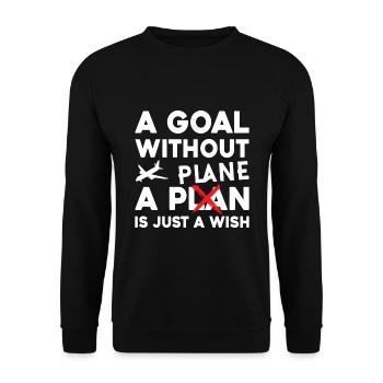 Pilote de ligne Une destination sans avion - Sweat-shirt Unisexe - noir - Devant - Alina (178cm) & Michal (187cm)