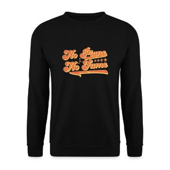 Airline Pilot Aviation Pun für Linienflug Piloten - Unisex Pullover - Schwarz - Vorne - Alina (178cm) & Michal (187cm)