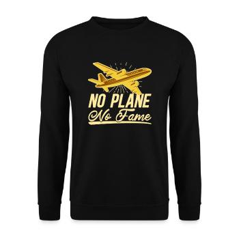 Airline Pilot Aviation Pun für Linienflug Piloten - Unisex Pullover - Schwarz - Vorne - Alina (178cm) & Michal (187cm)