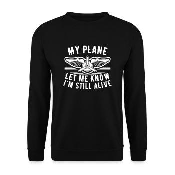Jeu de mots d’aviation de pilote de ligne pour les pilotes de vol réguliers - Sweat-shirt Unisexe - noir - Devant - Alina (178cm) & Michal (187cm)