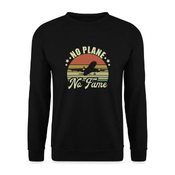 Airline Pilot Aviation Pun für Linienflug Piloten - Unisex Pullover - Schwarz - Vorne - Alina (178cm) & Michal (187cm)
