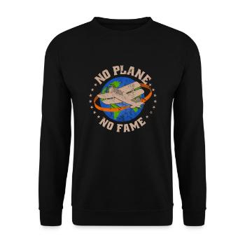 Airline Pilot Aviation Pun für Linienflug Piloten - Unisex Pullover - Schwarz - Vorne - Alina (178cm) & Michal (187cm)