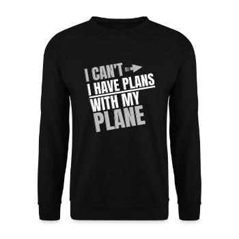 Jeu de mots d’aviation de pilote de ligne pour un pilote de compagnie - Sweat-shirt Unisexe - noir - Devant - Alina (178cm) & Michal (187cm)