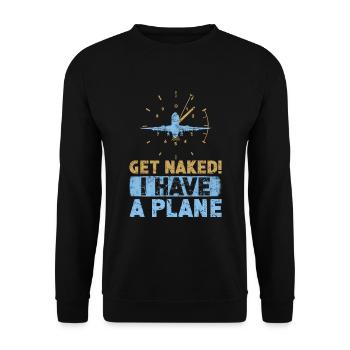 Jeu de mots d’aviation de pilote de ligne pour un pilote de compagnie - Sweat-shirt Unisexe - noir - Devant - Alina (178cm) & Michal (187cm)
