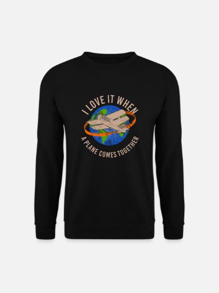 Wortspiel zum Thema Airline Pilot Aviation für - Unisex Pullover - Schwarz