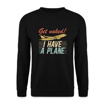 Wordplay on the subject of Airline Pilot Aviation for - Unisex Sweatshirt - black - Front - Alina (178cm) & Michal (187cm)