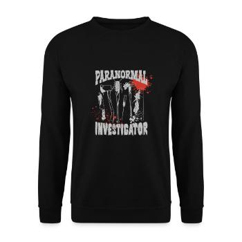 Ghost Hunting Paranormal Investigator - Unisex Sweatshirt - black - Front - Alina (178cm) & Michal (187cm)