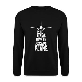 Drôle de pilote d’avion disant pour aviateur - Sweat-shirt Unisexe - noir - Devant - Alina (178cm) & Michal (187cm)