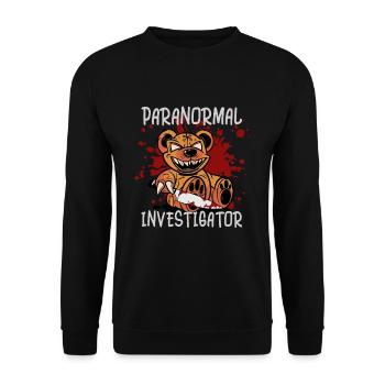 Ghost Hunting Paranormal Investigator - Unisex Sweatshirt - black - Front - Alina (178cm) & Michal (187cm)