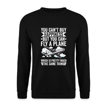 Professional Pilot Flight License Pilot - Unisex Sweatshirt - black - Front - Alina (178cm) & Michal (187cm)