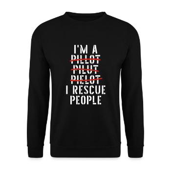 Pilotes de radeau de sauvetage de recherche et de sauvetage - Sweat-shirt Unisexe - noir - Devant - Alina (178cm) & Michal (187cm)