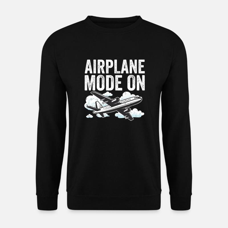 Retro-Flugzeugflugzeug Pilot Berufspiloten - Unisex Pullover - Schwarz