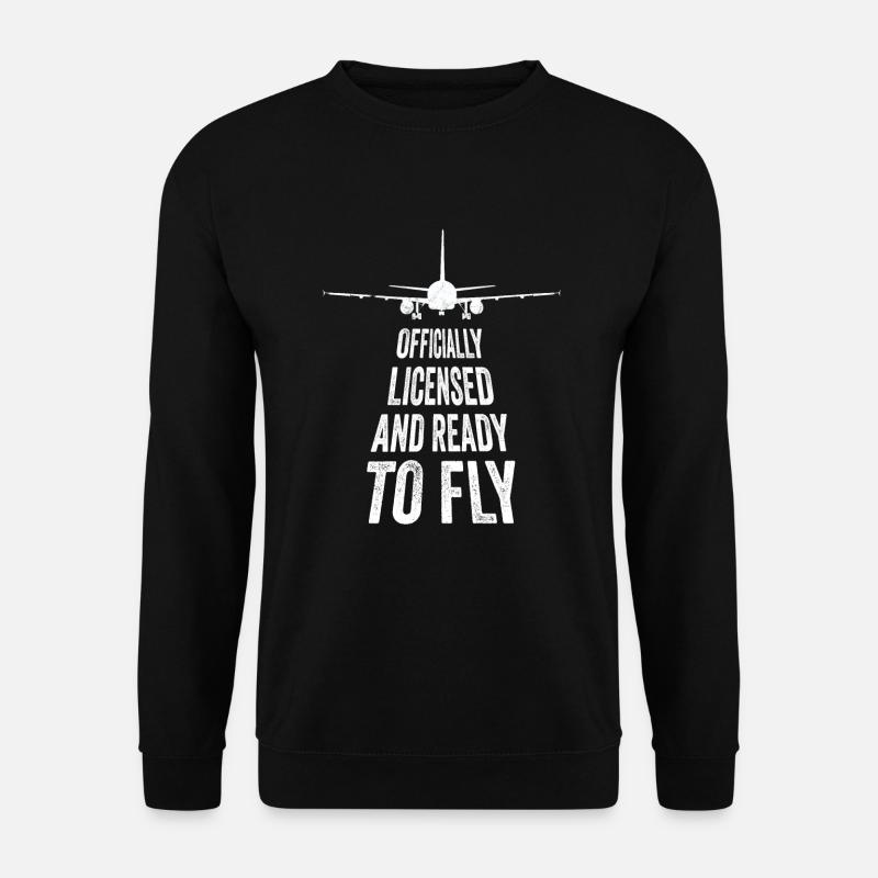 Licence de vol pour un pilote breveté - Sweat-shirt Unisexe - noir