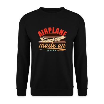 Mode d’avion Pilote d’avion Disant - Sweat-shirt Unisexe - noir - Devant - Alina (178cm) & Michal (187cm)