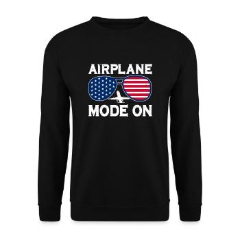 Airplane Fashion Airplane Pilot Saying - Unisex Sweatshirt - black - Front - Alina (178cm) & Michal (187cm)