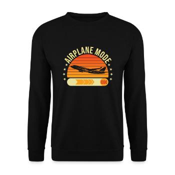 Airplane Fashion Airplane Pilot Saying - Unisex Sweatshirt - black - Front - Alina (178cm) & Michal (187cm)