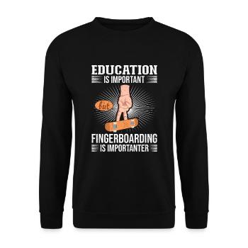 Fingerboard Finger Skateboarding Fingerboarding - Unisex Pullover - Schwarz - Vorne - Alina (178cm) & Michal (187cm)