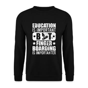 Fingerboard Finger Skateboard Fingerboarding - Sweat-shirt Unisexe - noir - Devant - Alina (178cm) & Michal (187cm)