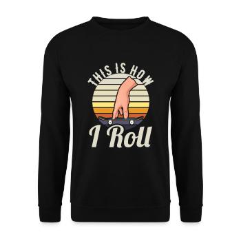 Fingerboard Finger Skateboard Fingerboarding - Sweat-shirt Unisexe - noir - Devant - Alina (178cm) & Michal (187cm)