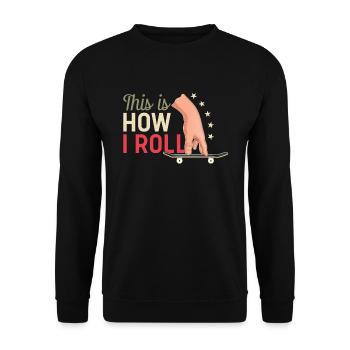 Fingerboard Finger Skateboarding Fingerboarding - Unisex Pullover - Schwarz - Vorne - Alina (178cm) & Michal (187cm)
