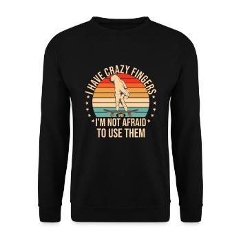 Fingerboard Finger Skateboarding - Unisex Pullover - Schwarz - Vorne - Alina (178cm) & Michal (187cm)