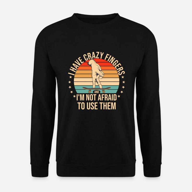 Fingerboard Finger Skateboarding - Unisex Sweatshirt - black
