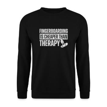 Fingerboard Finger Skateboarding Fingerboarding - Unisex Pullover - Schwarz - Vorne - Alina (178cm) & Michal (187cm)