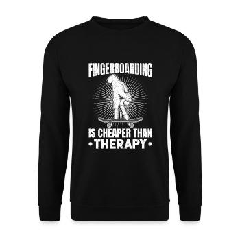 Fingerboard Finger Skateboarding Fingerboarding - Unisex Pullover - Schwarz - Vorne - Alina (178cm) & Michal (187cm)