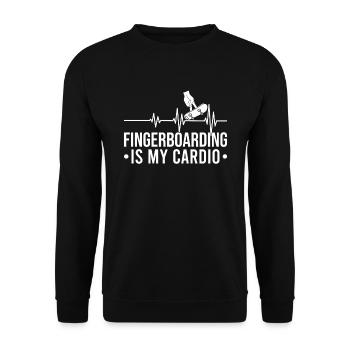 Fingerboard Finger Skateboard Fingerboarding - Sweat-shirt Unisexe - noir - Devant - Alina (178cm) & Michal (187cm)