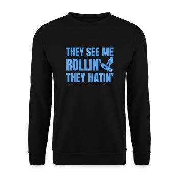 Fingerboard Finger Skateboarding Fingerboarding - Unisex Pullover - Schwarz - Vorne - Alina (178cm) & Michal (187cm)