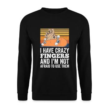Fingerboard Finger Skateboarding Fingerboarding - Unisex Pullover - Schwarz - Vorne - Alina (178cm) & Michal (187cm)