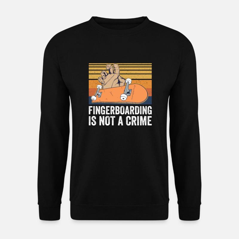 Fingerboard Finger Skateboarding Fingerboarding - Unisex Sweatshirt - black