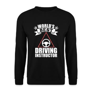 Weltbester Fahrlehrer - Unisex Pullover - Schwarz - Vorne - Alina (178cm) & Michal (187cm)