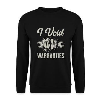I Void Warranties Kfz Mechaniker LKW Mechatroniker - Unisex Pullover - Schwarz - Vorne - Alina (178cm) & Michal (187cm)
