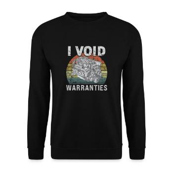 I Void Warranties Kfz Mechaniker LKW Mechatroniker - Unisex Pullover - Schwarz - Vorne - Alina (178cm) & Michal (187cm)