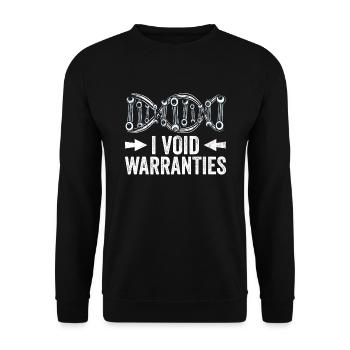 I Void Warranties Kfz Mechaniker LKW Mechatroniker - Unisex Pullover - Schwarz - Vorne - Alina (178cm) & Michal (187cm)