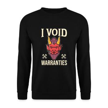 I Void Warranties Kfz Mechaniker LKW Mechatroniker - Unisex Pullover - Schwarz - Vorne - Alina (178cm) & Michal (187cm)