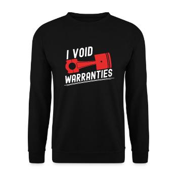 I Void Warranties Kfz Mechaniker LKW Mechatroniker - Unisex Pullover - Schwarz - Vorne - Alina (178cm) & Michal (187cm)