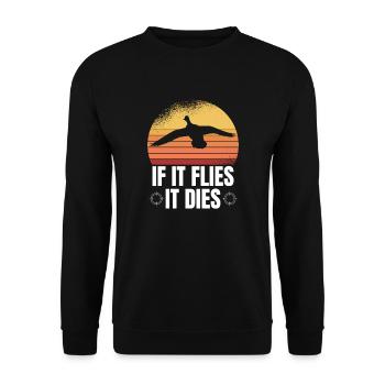 Quand il vole - Chasseurs d’oiseaux - Sweat-shirt Unisexe - noir - Devant - Alina (178cm) & Michal (187cm)