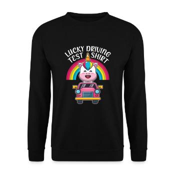 Driving test - Driving test Driving licence - Unisex Sweatshirt - black - Front - Alina (178cm) & Michal (187cm)