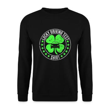 Driving test - Driving test Driving licence - Unisex Sweatshirt - black - Front - Alina (178cm) & Michal (187cm)